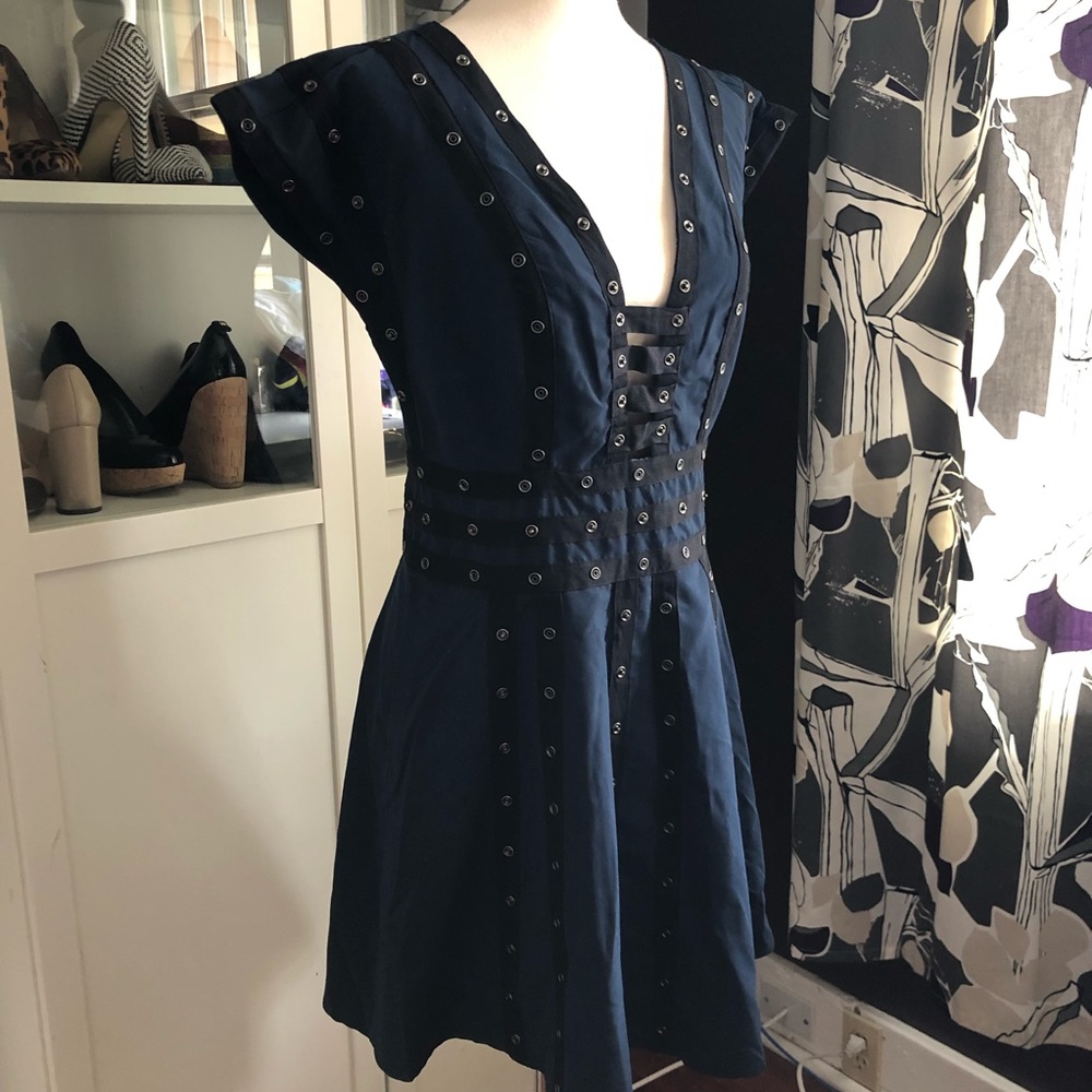 NWT Zac Posen blue and black dress